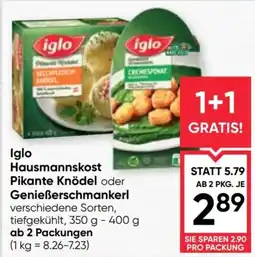 Maximarkt Iglo Hausmannskost Pikante Knödel oder Genießerschmankerl Angebot