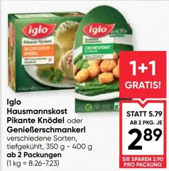 Iglo Hausmannskost Pikante Knödel oder Genießerschmankerl