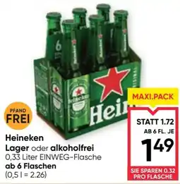 Maximarkt Heineken Lager oder alkoholfrei Angebot