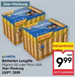 Maximarkt VARTA Batterien Longlife Angebot