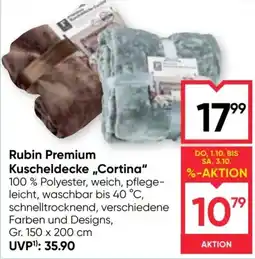 Maximarkt Rubin Premium Kuscheldecke „Cortina“ Angebot