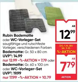 Maximarkt Rubin Badematte Angebot