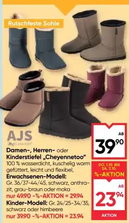 Maximarkt AJS Damen-, Herren- oder Kinderstiefel „Cheyennetoo“ Angebot