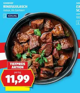 Hofer Sonnhof Rindsgulasch Angebot
