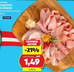 Hofer Exquisite Schinken Angebot