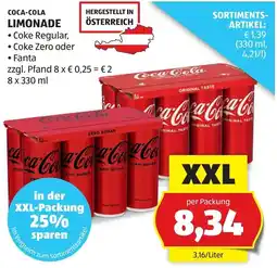 Hofer Coca-Cola Limonade Angebot