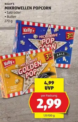Hofer Kelly's Mikrowellen Popcorn Angebot