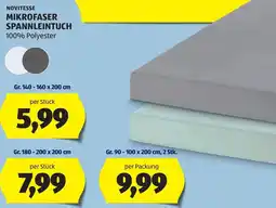 Hofer Novitesse Mikrofaser Spannleintuch Angebot