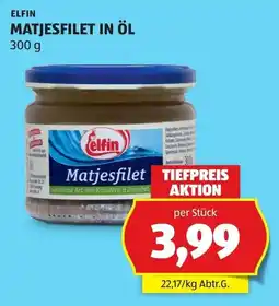 Hofer Elfín Matjesfilet in Öl Angebot