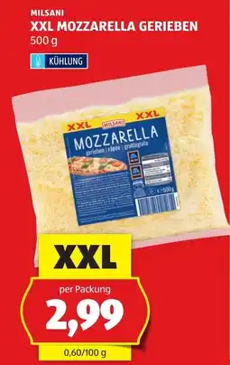 Hofer Milsani XXL Mozzarella gerieben Angebot