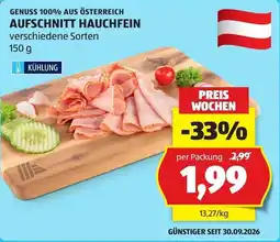Hofer Aufschnitt Hauchfein Angebot