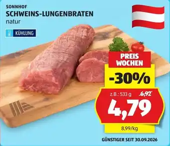 Hofer Sonnhof Schweins-Lungenbraten natur Angebot
