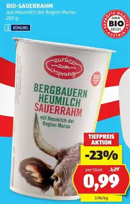 Hofer Bergbauern Heumilch Sauerrahm Angebot