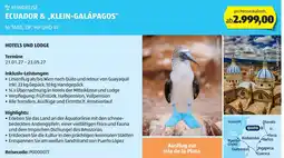 Hofer Rundreise ecuador & ,,klein-galápagos“ Angebot