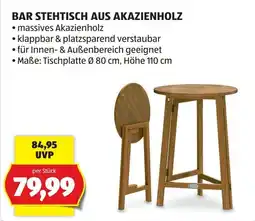 Hofer Bar Stehtisch aus Akazienholz Angebot