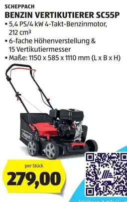 Hofer Scheppach Benzin Vertikutierer SC55P Angebot