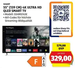 Hofer Sharp 55" (139 cm) 4K Ultra HD QLED Smart TV Angebot
