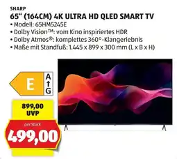 Hofer Sharp 65" (164cm) 4K Ultra HD QLED Smart TV Angebot