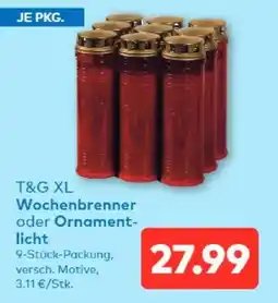 T&G T&G XL Wochenbrenner oder Ornamentlicht Angebot