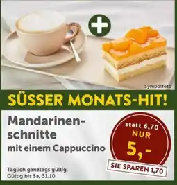 Interspar Mandarinenschnitte mit einem Cappuccino Angebot