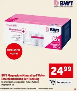 Interspar BWT Magnesium Mineralized Water Ersatzkartuschen Angebot