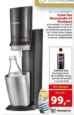 Interspar Sodastream Crystal Titan Wassersprudler 3.0 Angebot