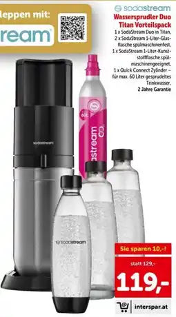Interspar SodaStream Wassersprudler Duo in Titan Angebot