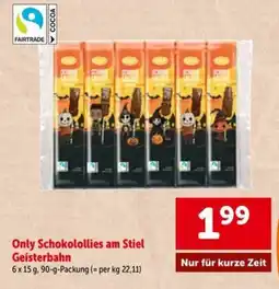 Interspar Only Schokolollies am Stiel Geisterbahn Angebot