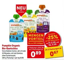 Interspar Pumpkin Organic Bio-Quetschies Angebot