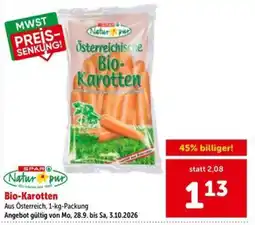 Interspar Natur pur Bio-Karotten Angebot