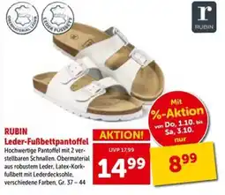Interspar RUBIN Leder-Fußbettpantoffel Angebot