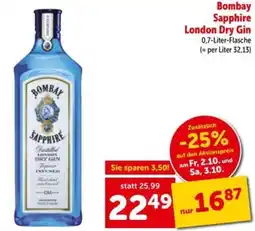 Interspar Bombay Sapphire London Dry Gin Angebot