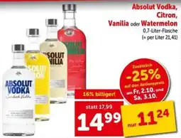 Interspar Absolut Vodka Angebot