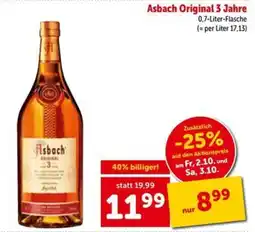 Interspar Asbach Original 3 Jahre Angebot