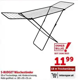 Interspar S-BUDGET Wäscheständer Angebot