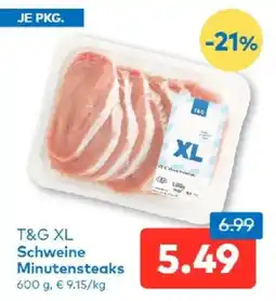 T&G T&G XL Schweine Minutensteaks Angebot
