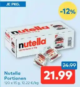 T&G Nutella Portionen Angebot