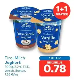 T&G Tirol Milch Joghurt Angebot