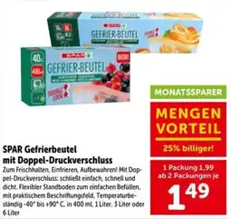 Interspar SPAR Gefrierbeutel mit Doppel-Druckverschluss Angebot