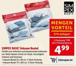 Interspar SIMPEX BASIC Vakuum Beutel Angebot