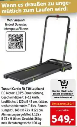 Interspar Tunturi Cardio Fit T10 Laufband Angebot