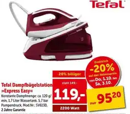 Interspar Tefal Dampfbügelstation »Express Easy« Angebot