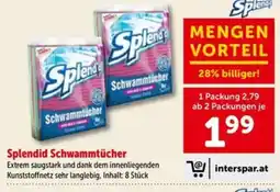 Interspar Splendid Schwammtücher Angebot