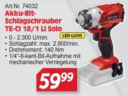 Zgonc Akku-Bit-Schlagschrauber TE-CI 18/1 Li Solo Angebot