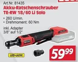 Zgonc Akku-Ratschenschrauber TE-RW 18/60 Li Solo Angebot