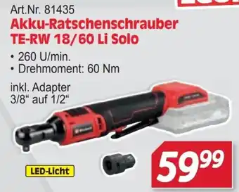 Akku-Ratschenschrauber TE-RW 18/60 Li Solo