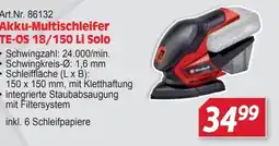 Zgonc Akku-Multischleifer TE-OS 18/150 Li Solo Angebot