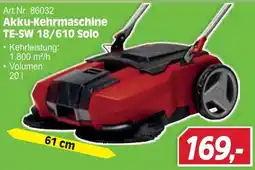 Zgonc Akku-Kehrmaschine TE-SW 18/610 Solo Angebot