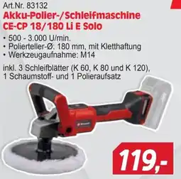 Zgonc Akku-Polier-/Schleifmaschine CE-CP 18/180 Li E Solo Angebot