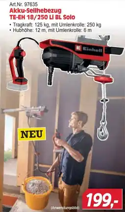 Zgonc Akku-Seilhebezug TE-EH 18/250 Li BL Solo Einhell Angebot